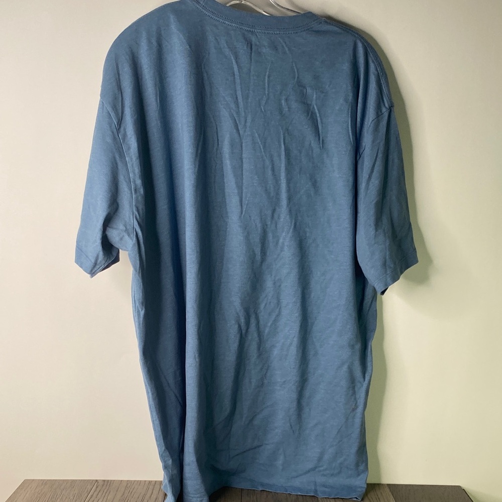 Ariat Logo Graphic Tee T-Shirt Blue Spell-out Western Cowboy - Picture 4 of 5